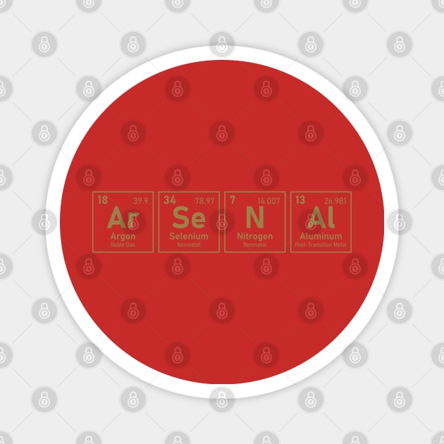 Periodic table Arsenal Magnet by Capricornus Graphics